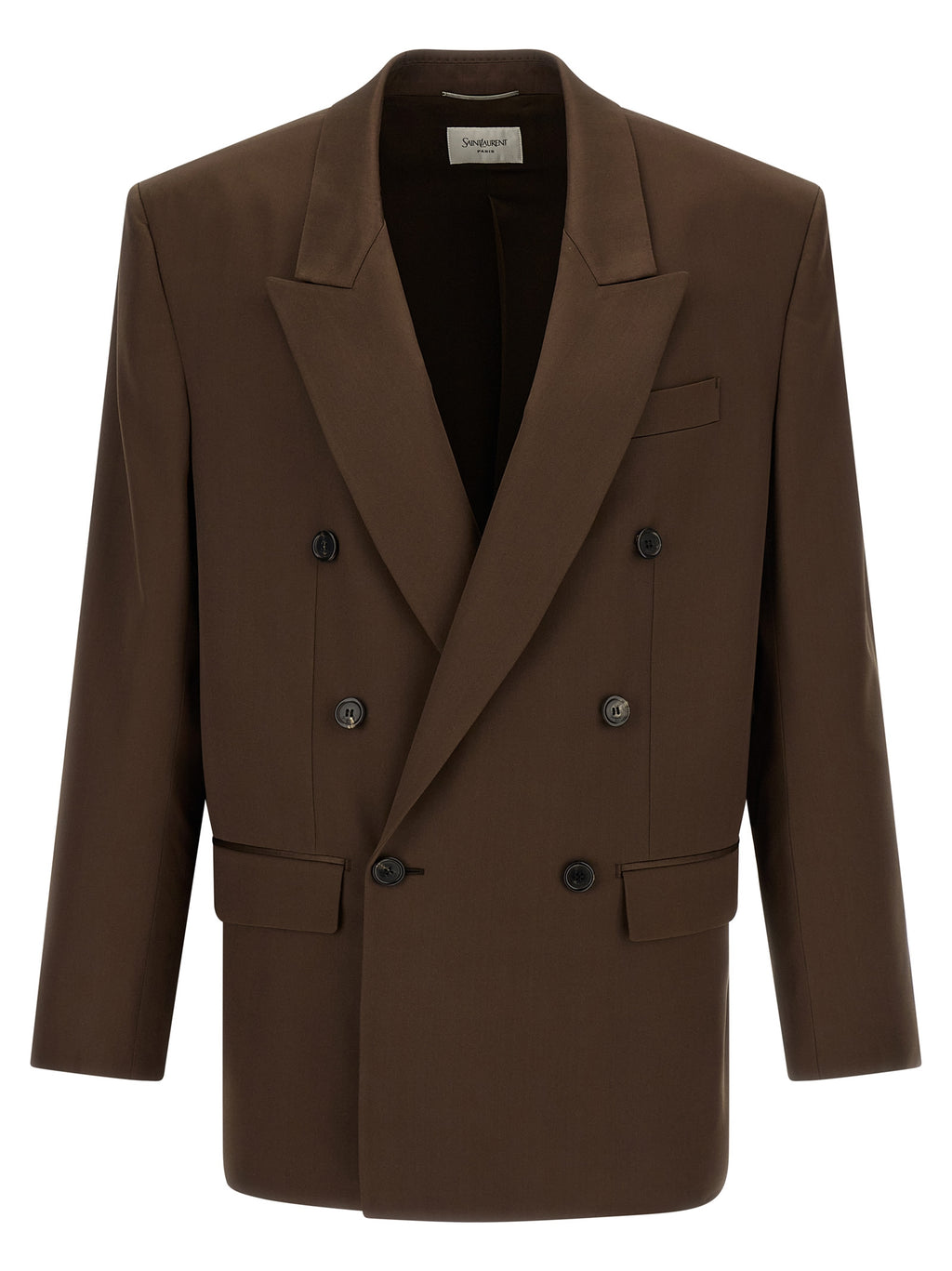 Saint Laurent Brown Silk Blazer