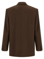 Saint Laurent Brown Silk Blazer