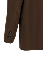 Saint Laurent Brown Silk Blazer