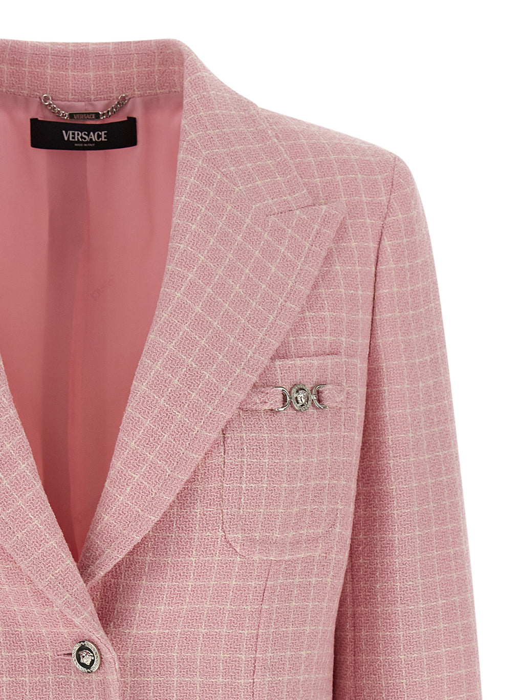 Versace Multicolor Virgin Wool Blazer