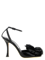 Jimmy Choo Black Leather Stiletto Heel Sandals