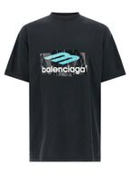 Balenciaga Black Cotton T-Shirt