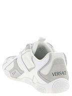 Versace White Calfskin Athletic Sneakers