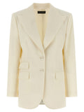 Dolce & Gabbana White Virgin Wool Blazer