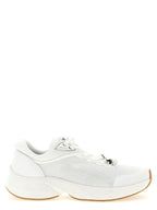 Jimmy Choo White Tencel Athletic Sneakers