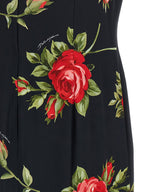 Dolce & Gabbana Black Viscose Midi Dress