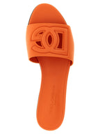 Dolce & Gabbana Orange Calfskin Slides