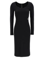 Dolce & Gabbana Black Viscose Midi Dress