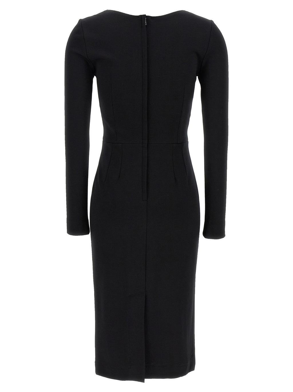 Dolce & Gabbana Black Viscose Midi Dress