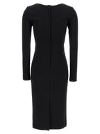 Dolce & Gabbana Black Viscose Midi Dress