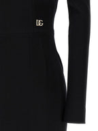 Dolce & Gabbana Black Viscose Midi Dress