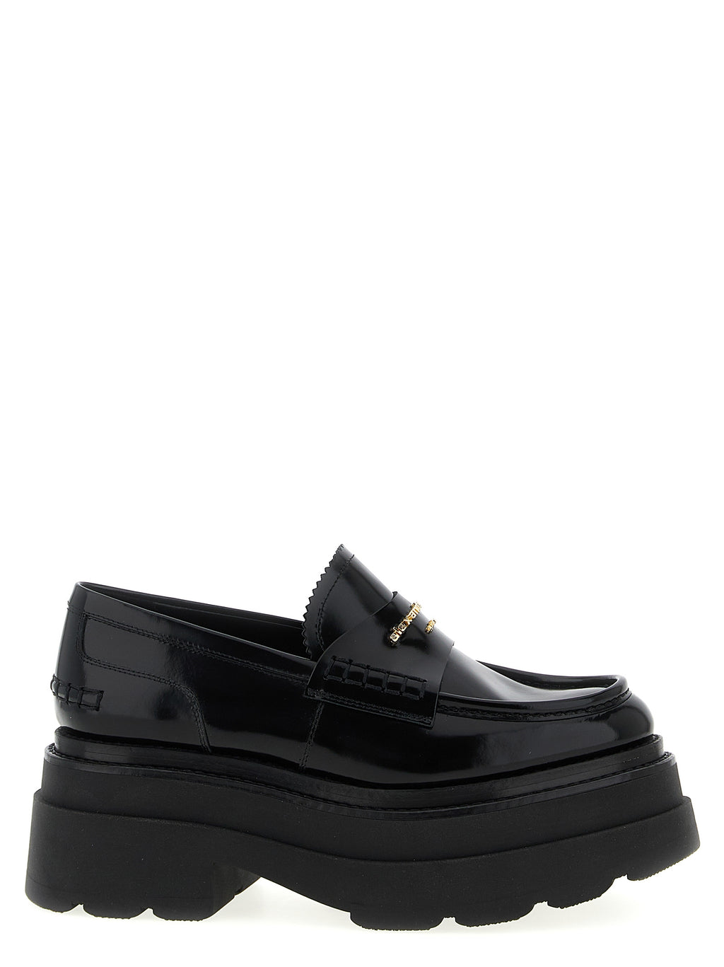 Alexander Wang Black Cowhide Platform Loafers