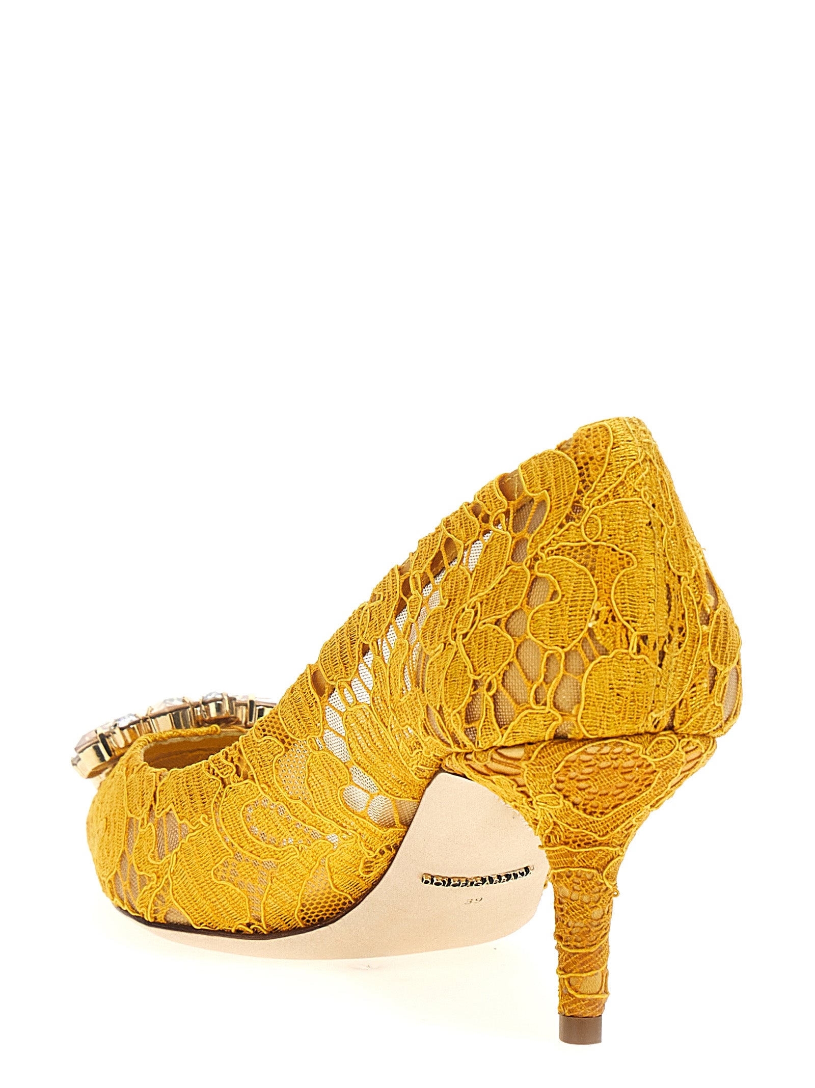 Dolce & Gabbana Bicolor Viscose Mid Heel Pumps