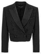 Dolce & Gabbana Black Virgin Wool Blazer