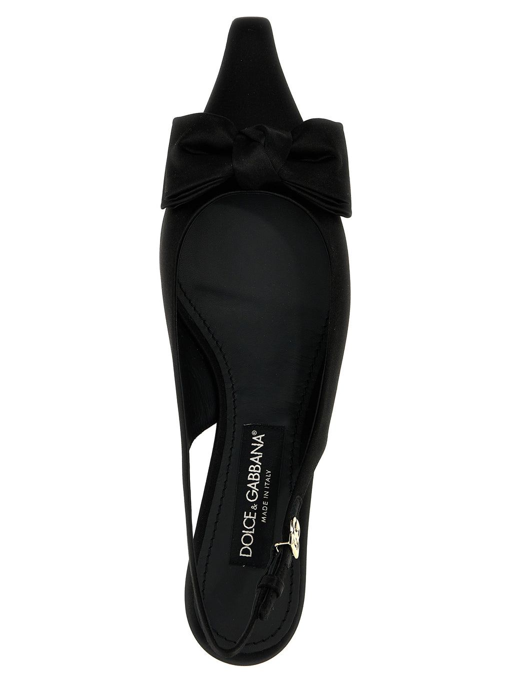 Dolce & Gabbana Black Viscose Mid Heel Pumps