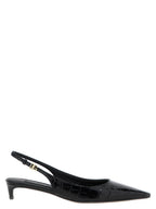 Dolce & Gabbana Black Calfskin Mid Heel Pumps
