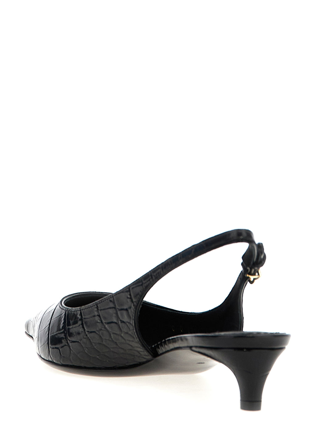 Dolce & Gabbana Black Calfskin Mid Heel Pumps