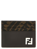 Fendi Brown Calf Leather Bos Taurus Cardholder