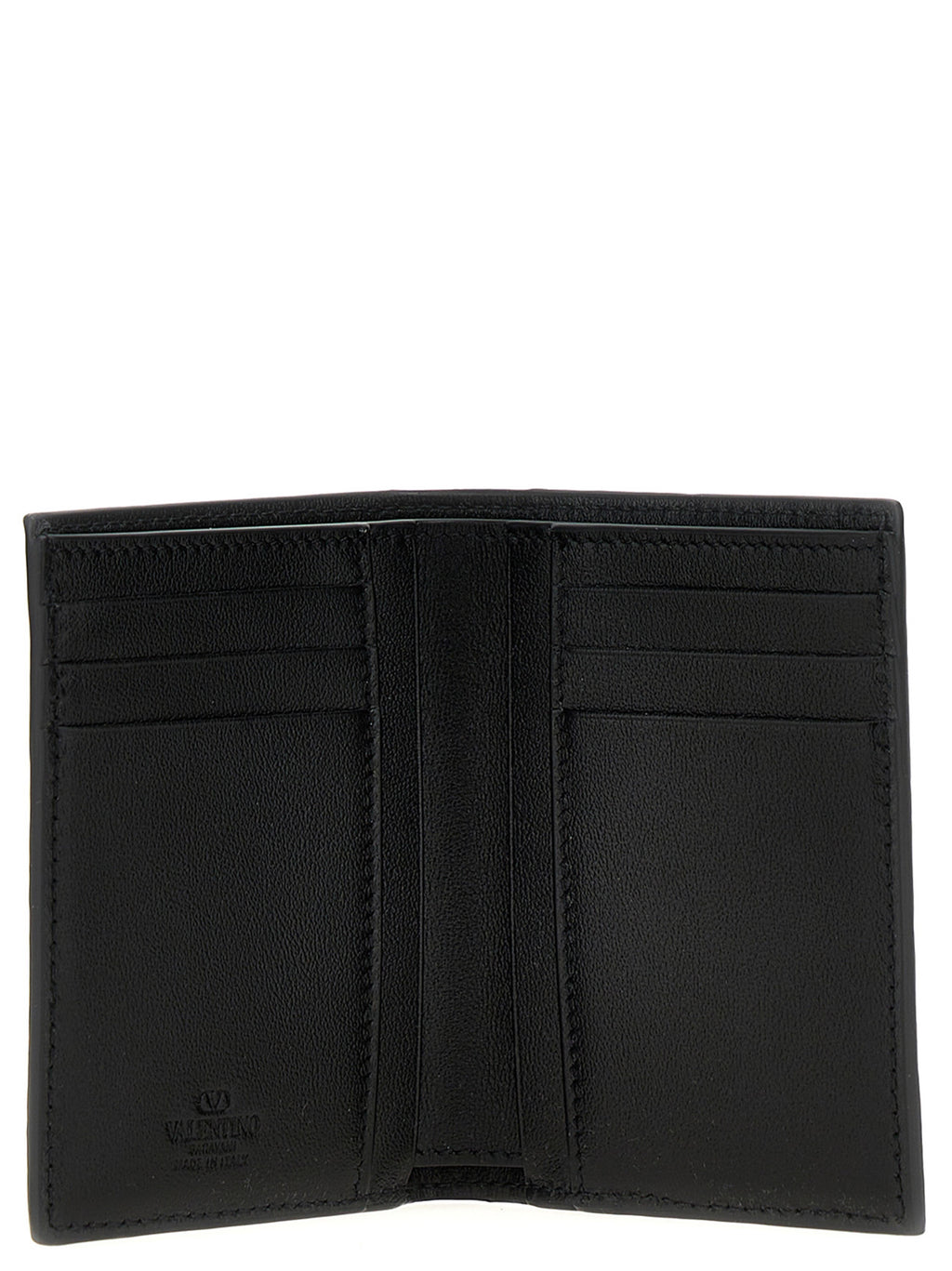 Valentino Garavani Black Ostrich Skin Cardholder
