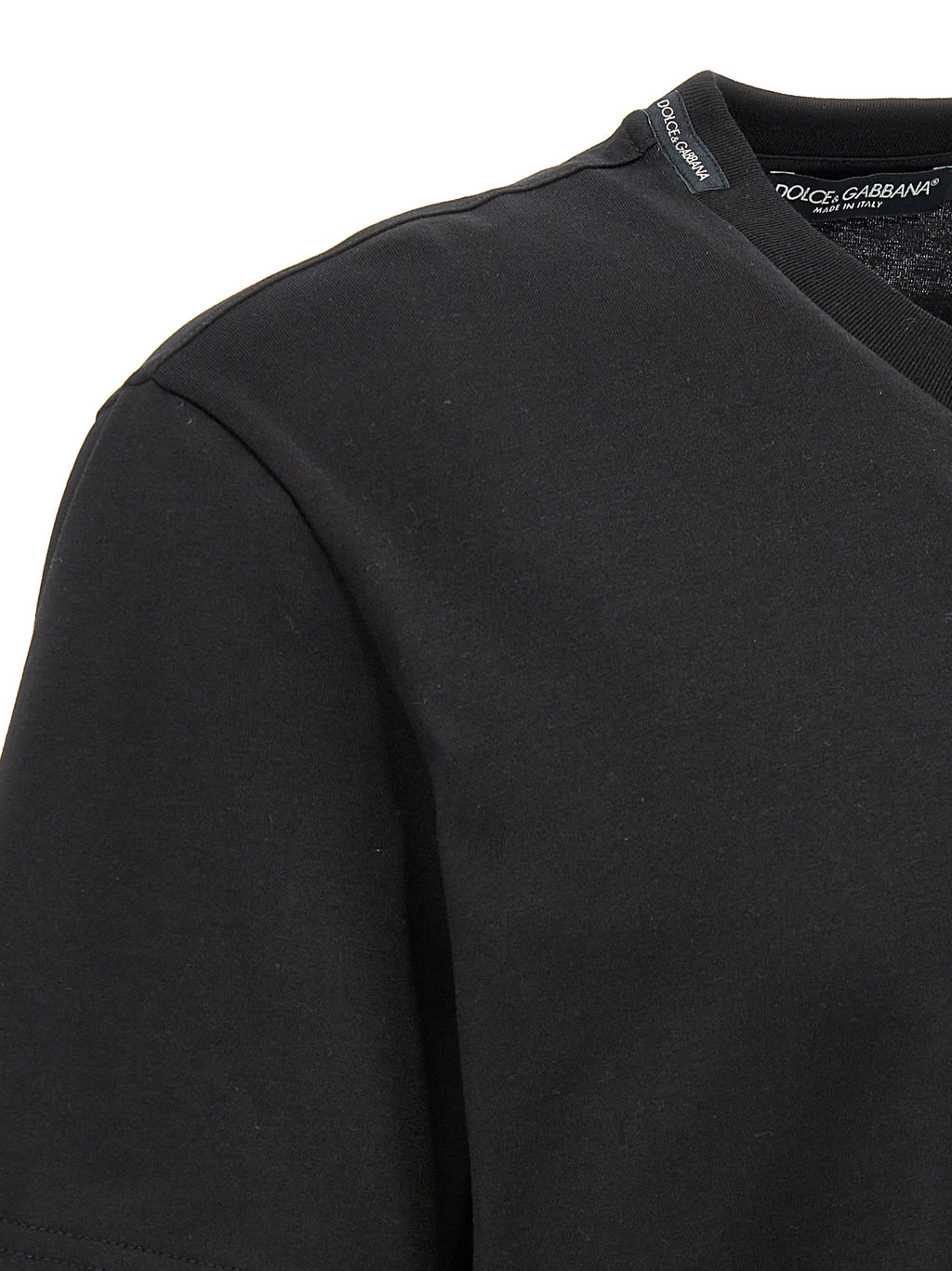 Dolce & Gabbana Black Cotton T-Shirt