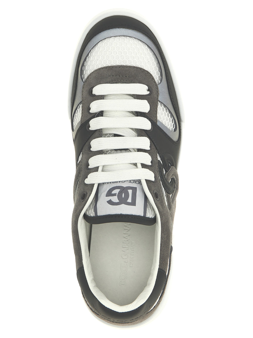 Dolce & Gabbana Gray Calfskin Athletic Sneakers