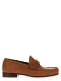 Valentino Garavani Brown Leather Slip-On Loafers