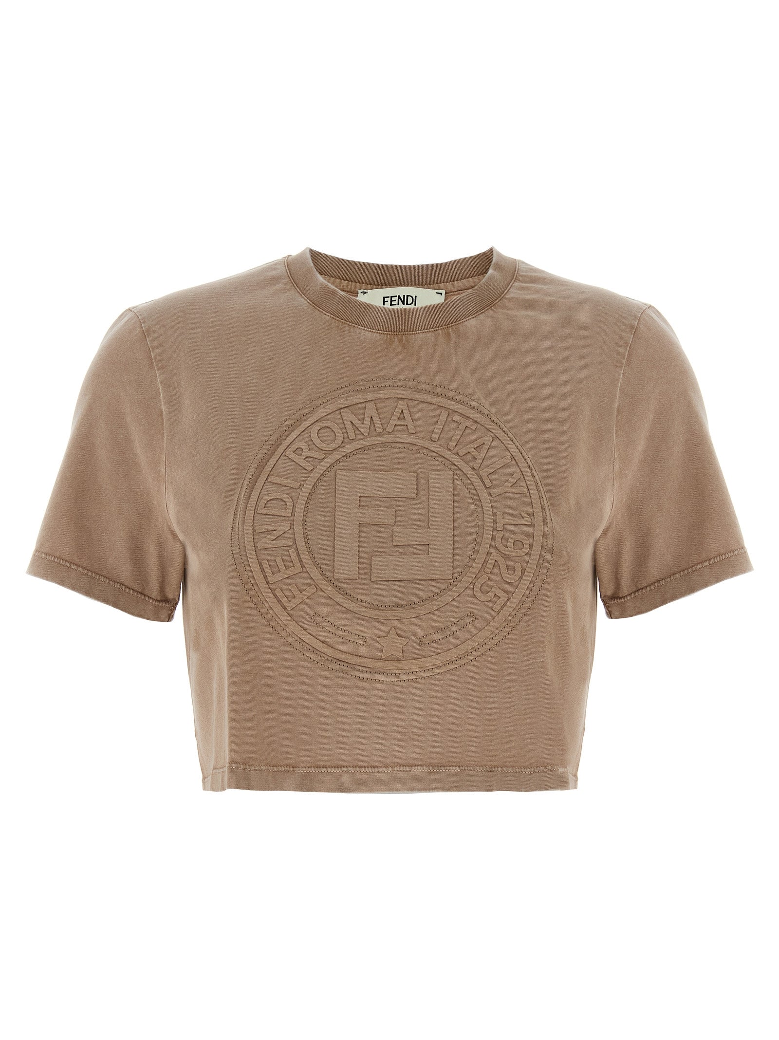 Fendi Brown Cotton T-Shirt