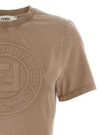 Fendi Brown Cotton T-Shirt