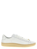 White Calfskin Low Top Sneakers