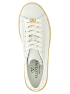 White Calfskin Low Top Sneakers