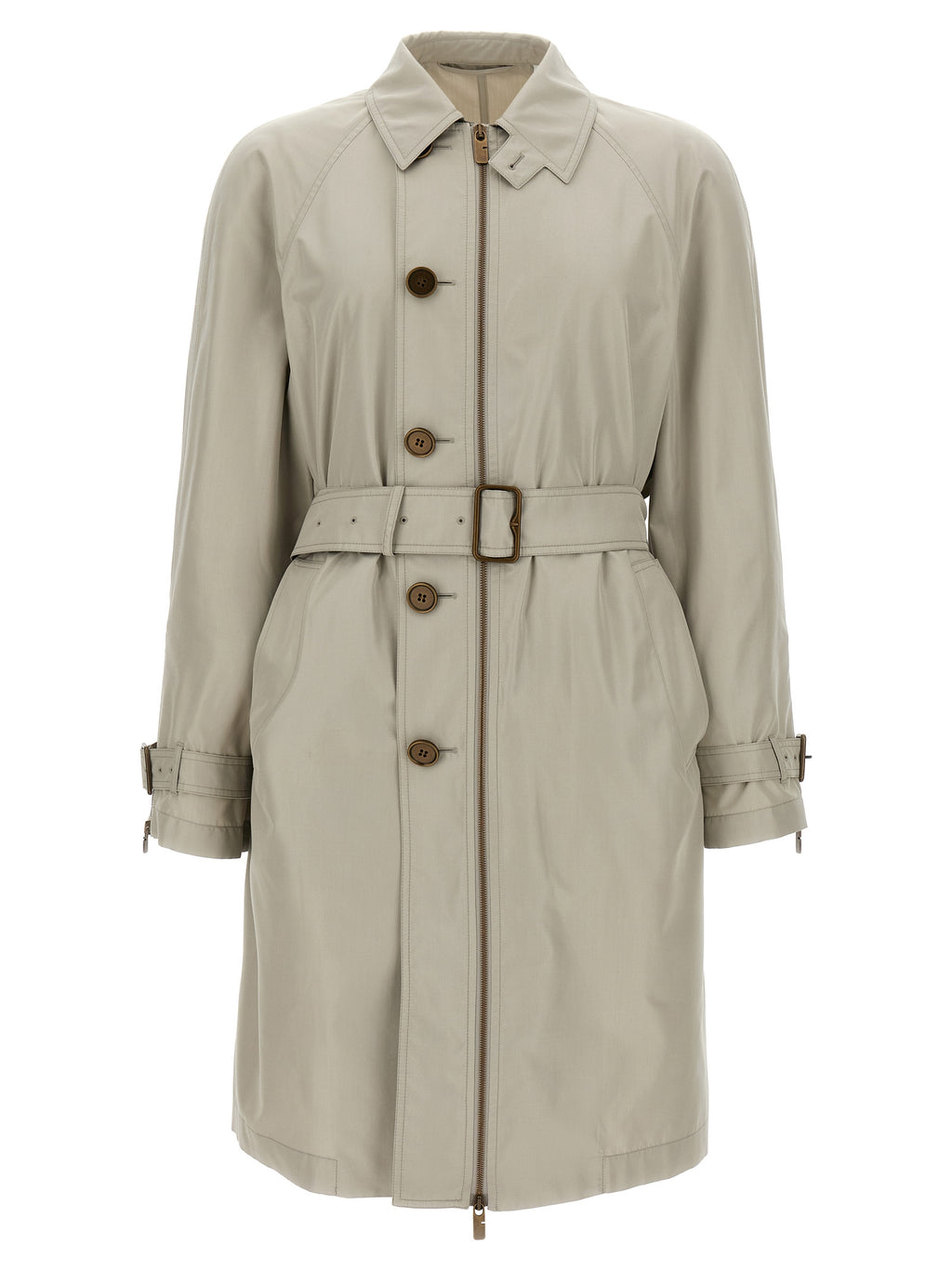 Burberry Gray Satin Coat