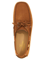 Valentino Garavani Brown Calfskin Slip-On Loafers