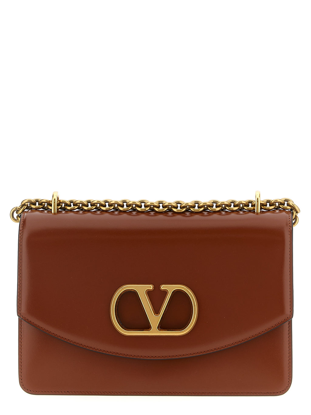 Valentino Garavani Brown Calfskin Shoulder Bag