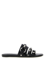 Balenciaga Black Lamb Leather Slides
