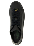 Valentino Garavani Black Calfskin Low Top Sneakers