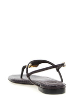 Fendi Purple Elastane Flat Sandals