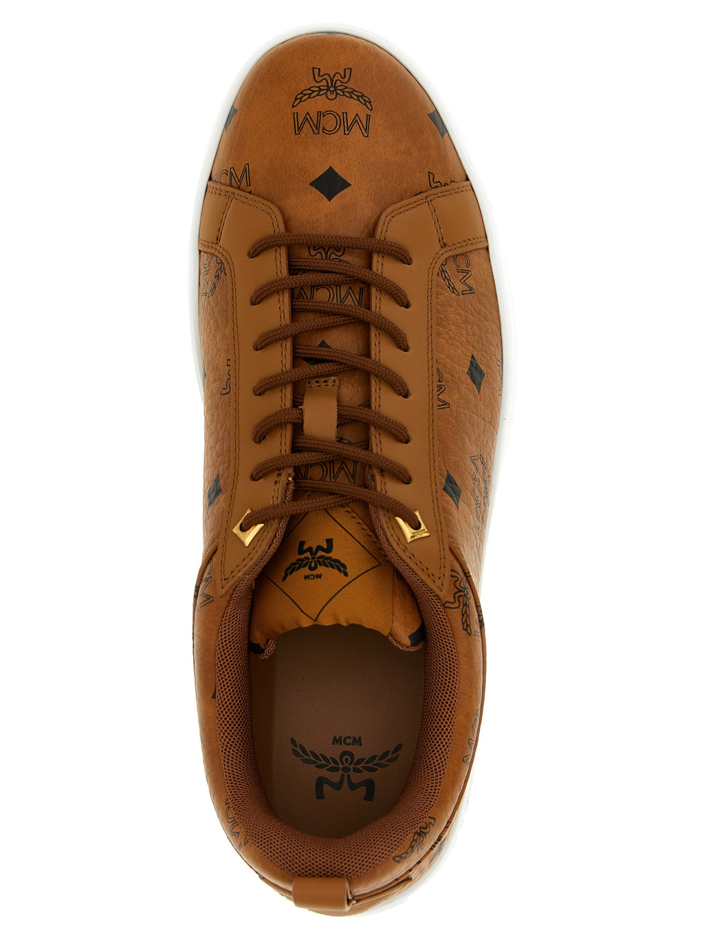 MCM Brown Polyethylene Low Top Sneakers