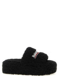 Balenciaga Black Polyester Slides