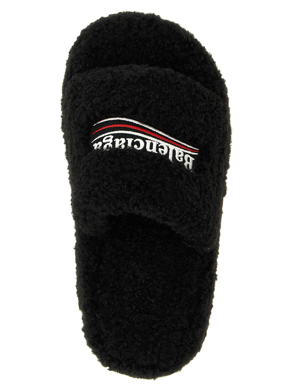 Balenciaga Black Polyester Slides
