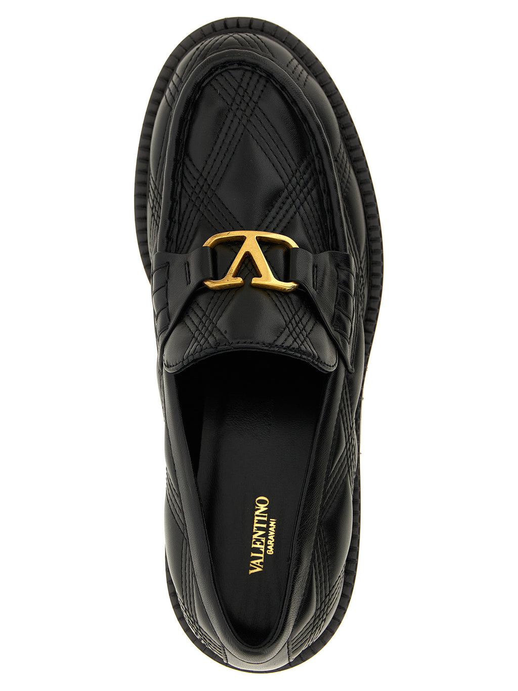 Valentino Garavani Black Lamb Leather Slip-On Loafers