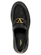 Valentino Garavani Black Lamb Leather Slip-On Loafers