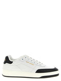 Saint Laurent Bicolor Calfskin Low Top Sneakers