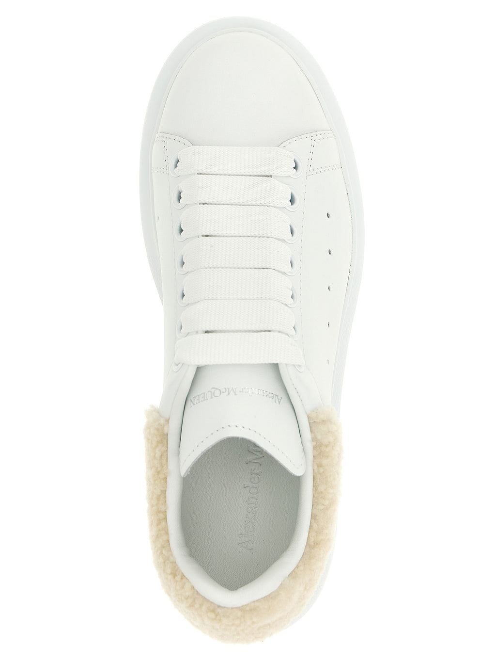 Alexander McQueen Beige Calfskin Chunky Sneakers