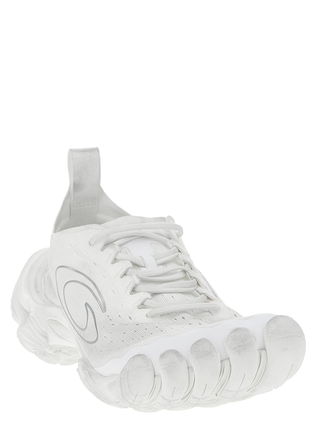 Balenciaga White Polyester Athletic Sneakers