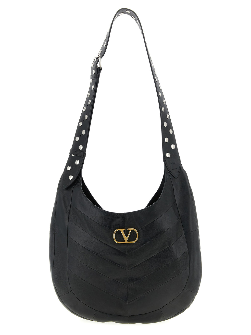 Valentino Garavani Black Lamb Leather Shoulder Bag