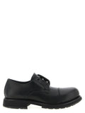Balenciaga Black Bull Skin Slip-On Loafers