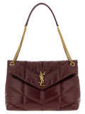 Saint Laurent Bordeaux Calfskin Shoulder Bag