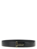 Tom Ford Black Calfskin Regular Belt