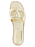 Valentino Garavani Gold Calfskin Slides