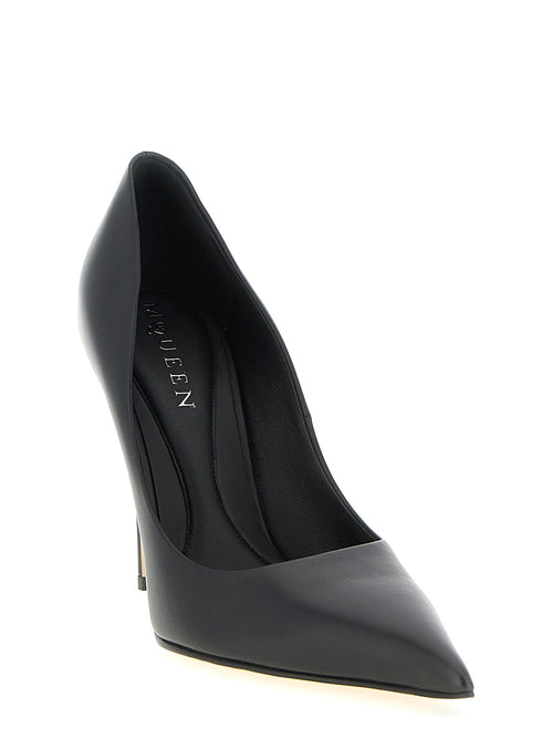 Alexander McQueen Black Calfskin High Heel Pumps